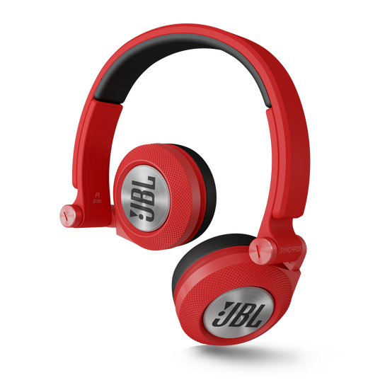 Synchros E30 - Red - On-ear headphones with bold, JBL sound and advanced styling. - Hero