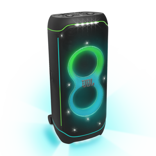JBL PartyBox Ultimate - Black - Massive party speaker with powerful sound, multi-dimensional lightshow, and splashproof design. - Hero