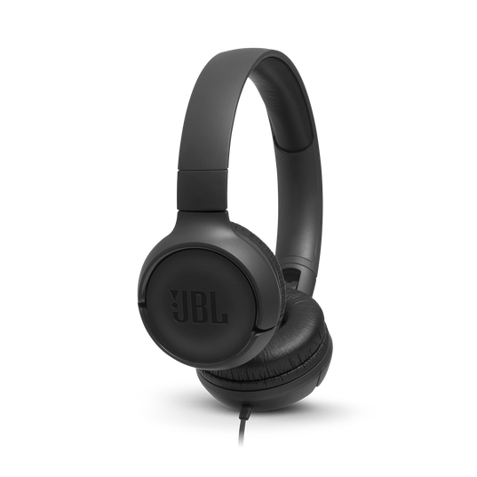 JBL Tune 500 - Black - Wired on-ear headphones - Hero