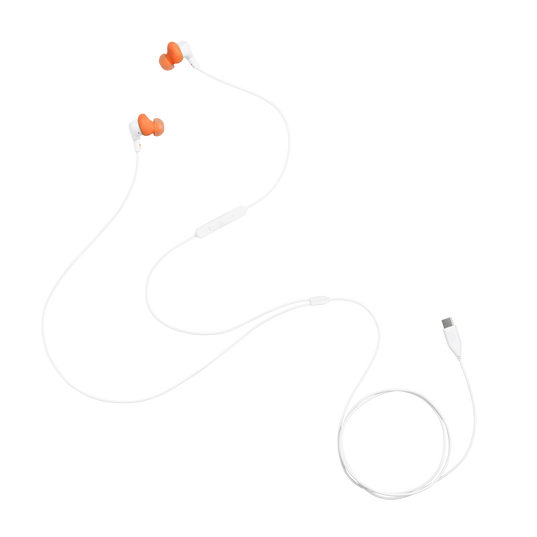 JBL Endurance Run 3 USB-C - White - USB-C Wired Sport Headphones - Detailshot 3
