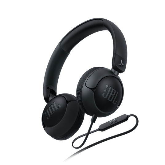 JBL Junior 320 - Black - Wired on-ear kids headphones - Back