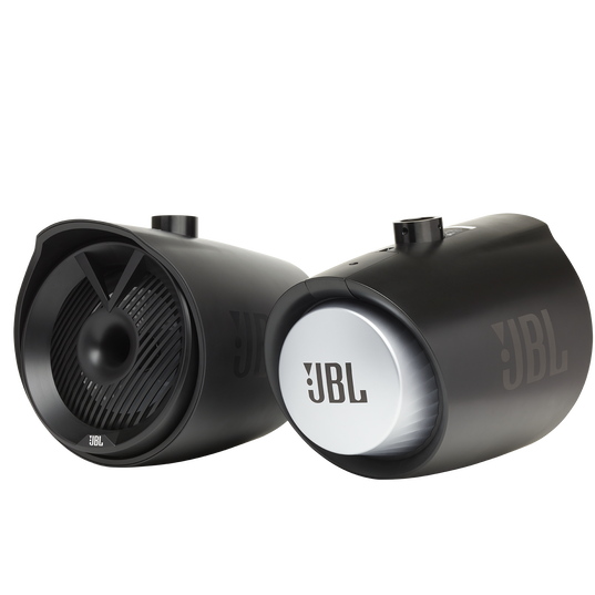 JBL Tower X Marine MT8HLB - Black Gloss - 8" (200mm) enclosed two-way marine audio tower speaker with 1" (25mm) horn loaded compression tweeter – Black - Detailshot 2