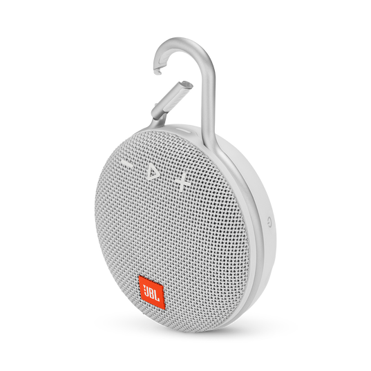 JBL Clip 3 - Steel White - Portable Bluetooth® speaker - Hero