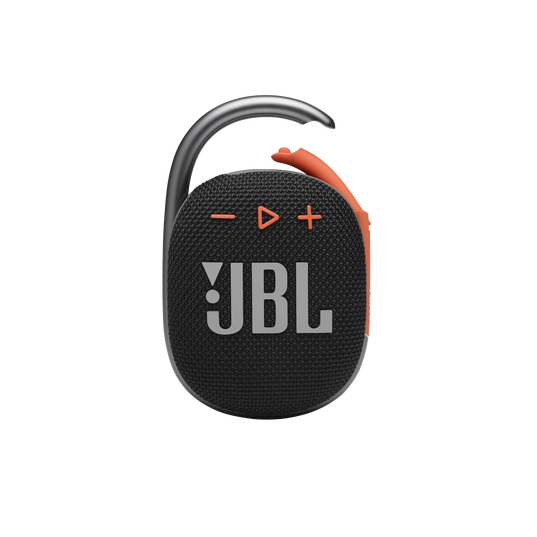 JBL Clip 4 - Black / Orange - Ultra-portable Waterproof Speaker - Front