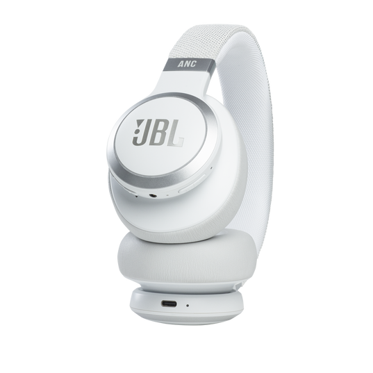 JBL Live 660NC - White - Wireless over-ear NC headphones - Detailshot 4
