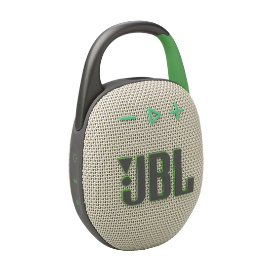 JBL Clip 5 - Sand - Ultra-portable waterproof speaker - Hero