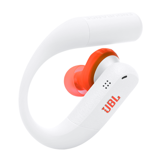 JBL Endurance Peak 4 - White - True Wireless Noise Cancelling Sport Earbuds - Detailshot 1