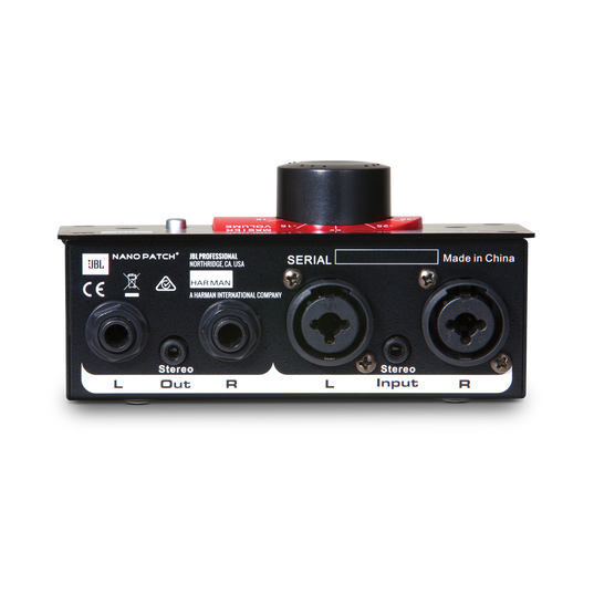 JBL Nano Patch+ - Black - Compact 2 Channel Passive Volume Controller - Back