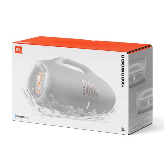 JBL Boombox 4 - White - Most powerful JBL portable waterproof speaker with massive JBL Pro Sound - Detailshot 3