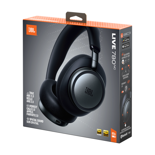 JBL Live 780NC - Black - Wireless over-ear Noise Cancelling headphones - Detailshot 15