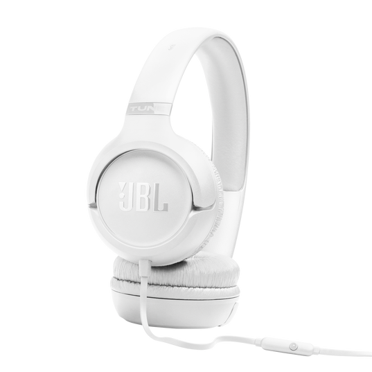 JBL Tune 530 Wired - White - Wired on-ear headphones - Right