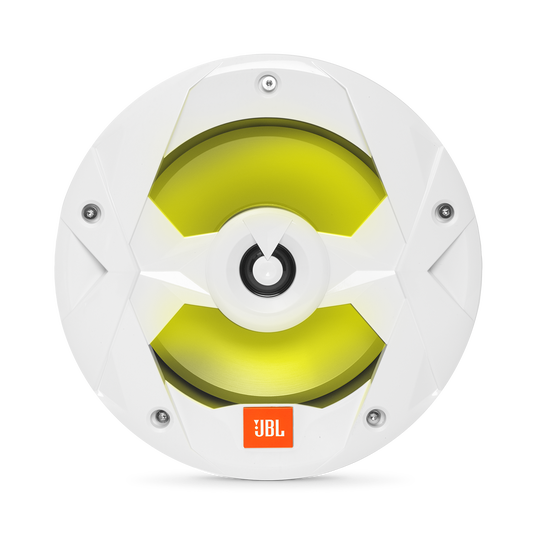 Club Marine MS8LW - White Gloss - 8" (200mm) two-way marine audio speaker with RGB lighting – White - Hero