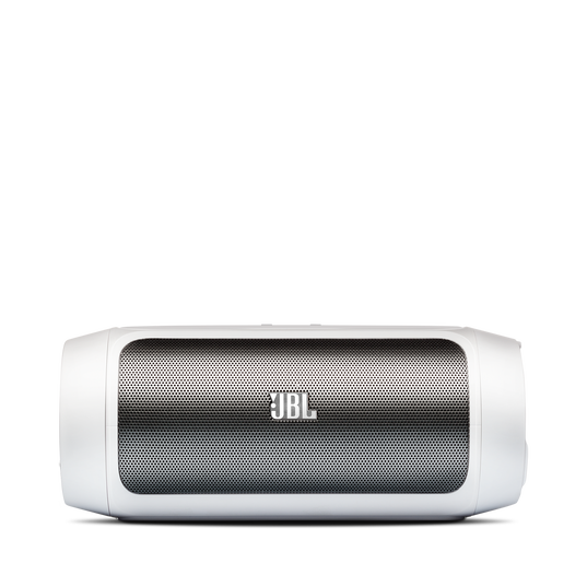 JBL Charge 2 - White - Portable Bluetooth speaker with massive battery to charge your devices - Front
