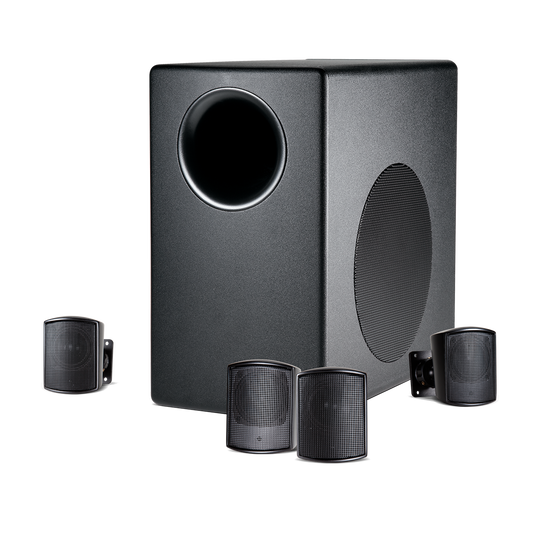 JBL C50PACK - Black - Packaged Surface-Mount Subwoofer-Satellite Loudspeaker System  - Hero