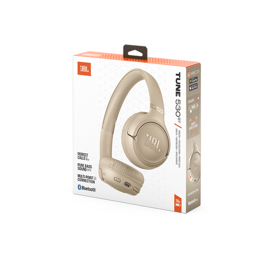 JBL Tune 530BT - Beige - Wireless on-ear Bluetooth&reg; headphones - Detailshot 15