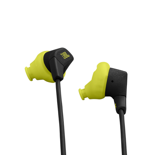 JBL Endurance Run 3 USB-C - Black / Lime - USB-C Wired Sport Headphones - Detailshot 1