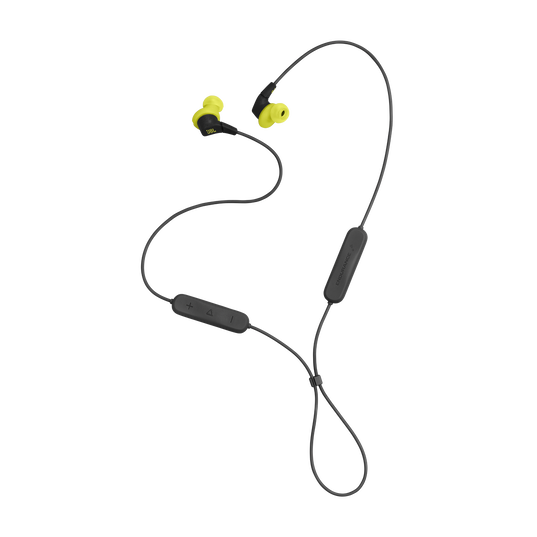 JBL Endurance Run 3 Wireless - Black / Lime - Wireless Sport Headphones - Back