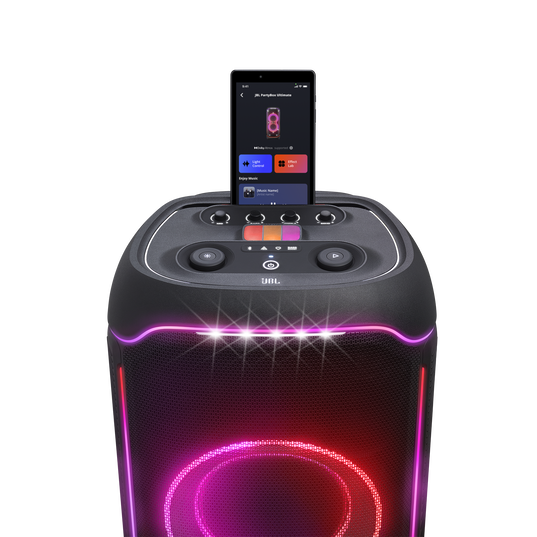 JBL PartyBox Ultimate - Black 2 - Massive party speaker with powerful sound, multi-dimensional lightshow, and splashproof design. - Detailshot 2