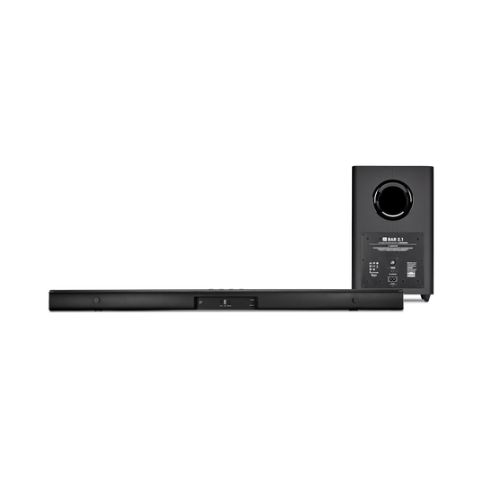 JBL Bar 2.1 - Black - 2.1-Channel Soundbar with Wireless Subwoofer - Back