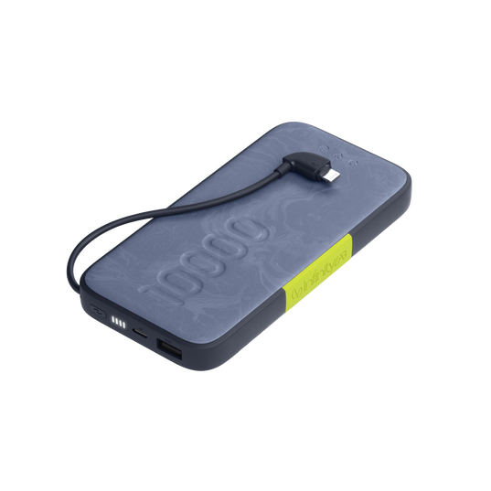 InstantGo 10000 Built-in Lightning Cable - Blue - 30W PD ultra-fast charging power bank - Hero