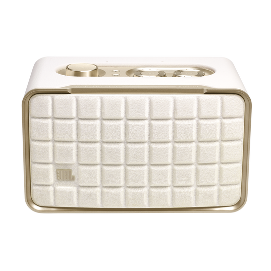 JBL Authentics 200 - White - Smart home speaker with Wi-Fi, Bluetooth and Voice Assistants with retro design - Front