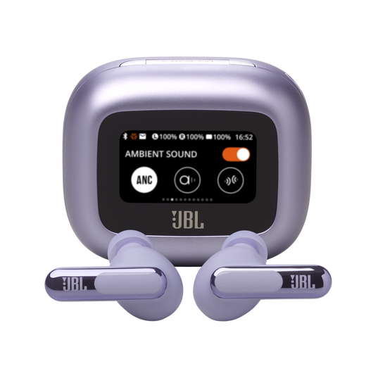 JBL Live Beam 3 - Purple - True wireless noise-cancelling closed-stick earbuds - Hero