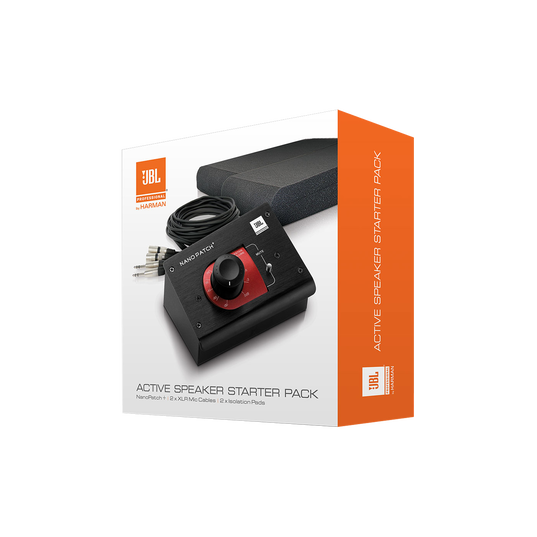 JBL Active Speaker Starter Set - Black - Studio Monitor Enhancement Pack - Hero