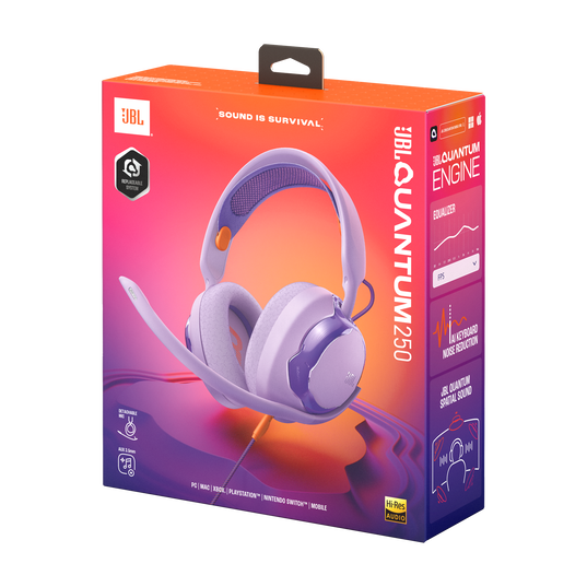 JBL Quantum 250 - Purple - Wired multiplatform gaming headset - Detailshot 15
