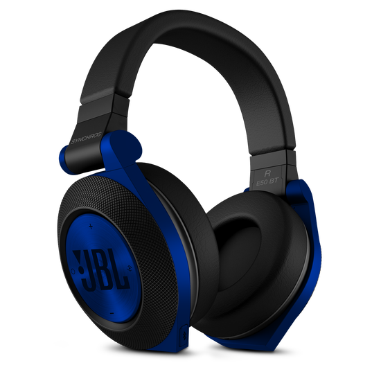 Synchros E50BT - Blue - Over-ear, Bluetooth headphones with ShareMe music sharing - Hero