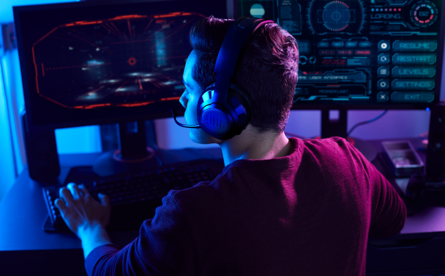 JBL Quantum 350 Wireless Wireless PC gaming headset with detachable boom mic