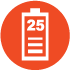 25 Hours of total battery life
