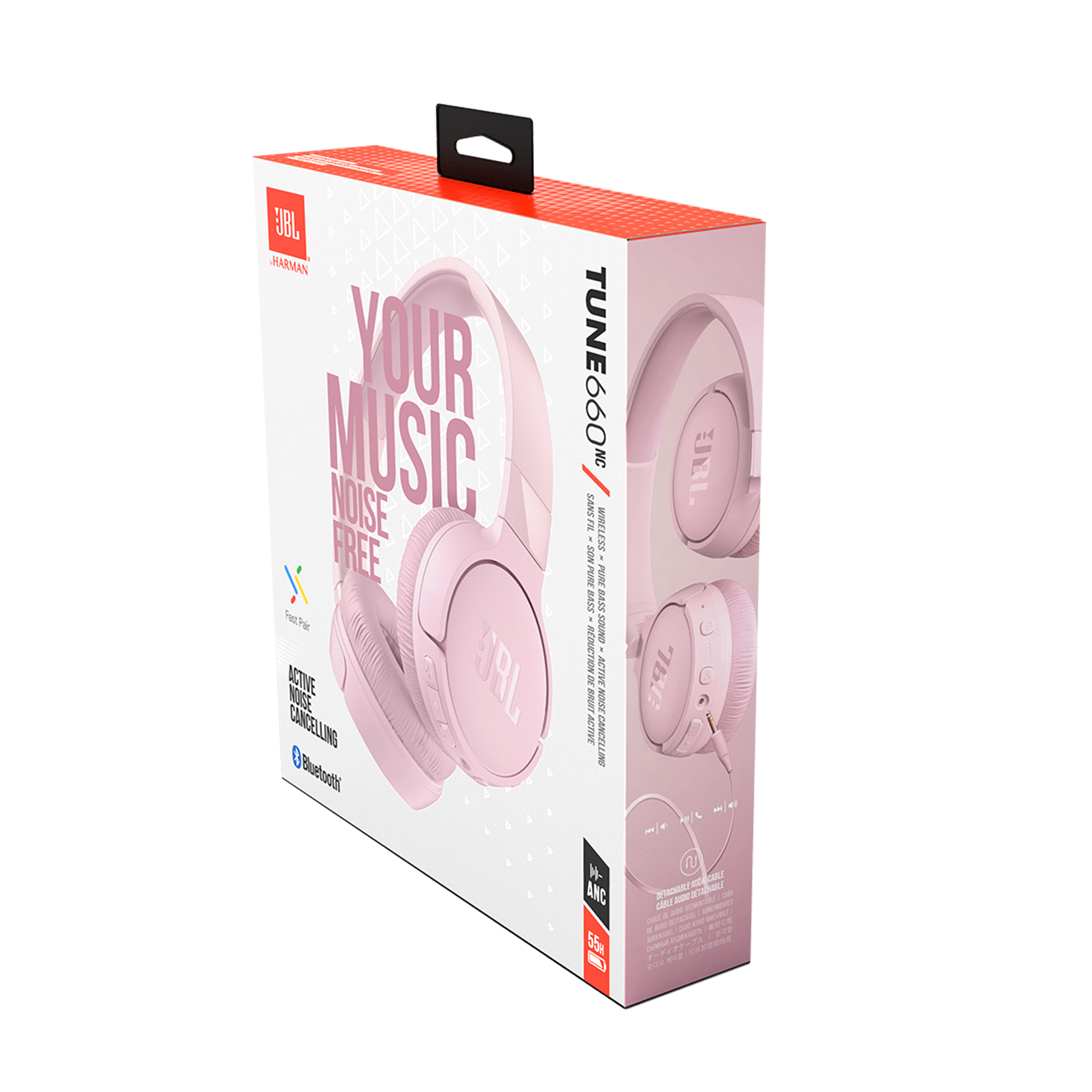 JBL Tune 660NC | Wireless, on-ear, active noise-cancelling headphones.